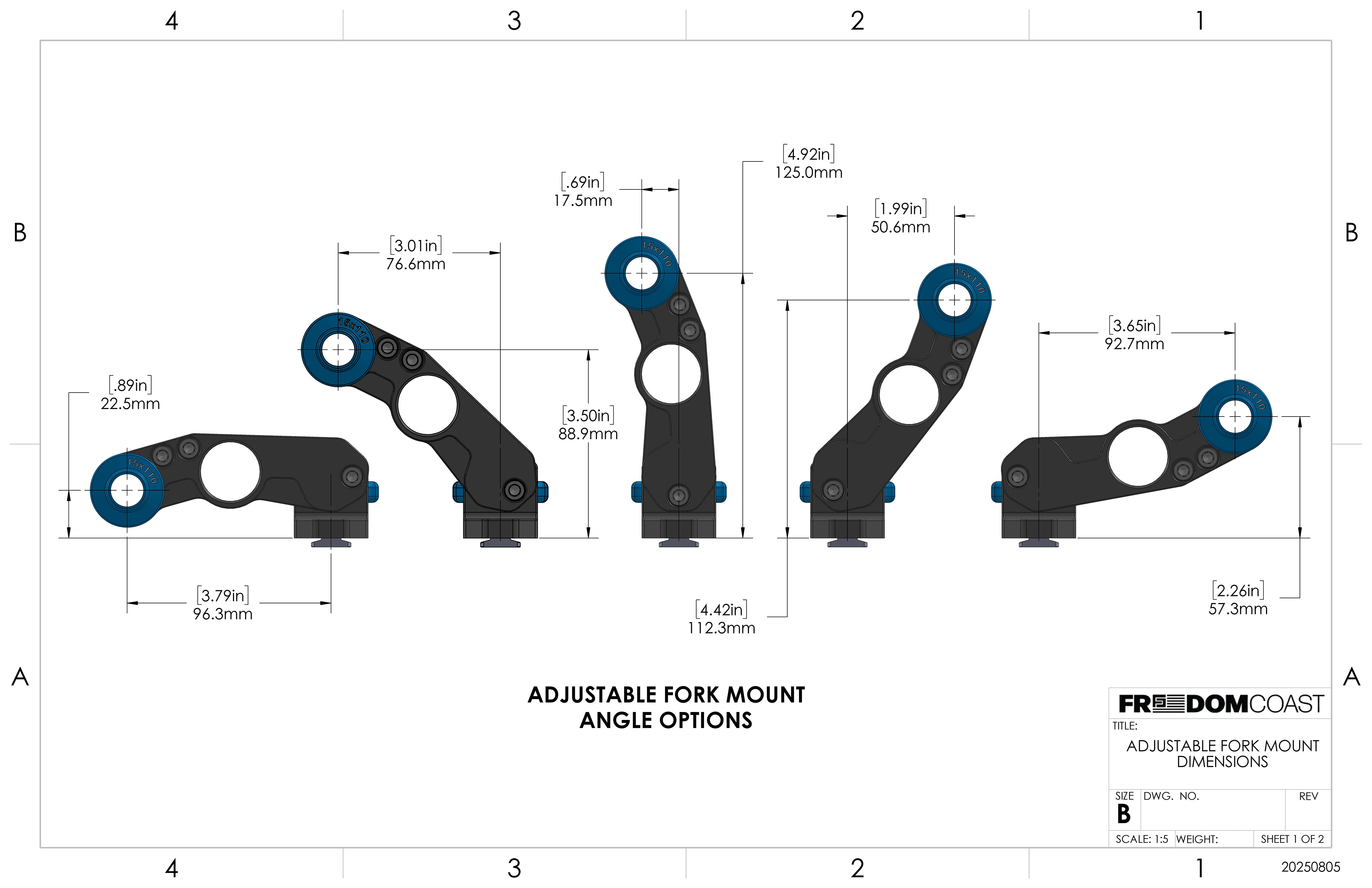 Adjustable Fork Mount – Freedom Coast